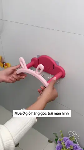 Giá treo thau chậu gấp gọn hình tai thỏ kèm móc treo tiện lợi 22.6x10cm #giatreothaugantuong #giatreothau 