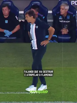 TÉCNICO DO RACING DIZ QUE VAI ATROPELAR O FLAMENGO | #flamengo #racing #libertadores #edit #fyp 