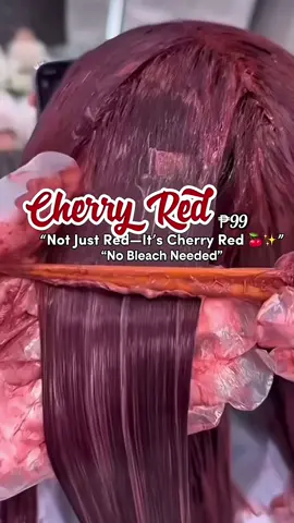 They warned me about red flags, not red dye 😌🍒 #cherryred #DIYredhair #RedHair #haircolorrecommendation #hairtransformation 