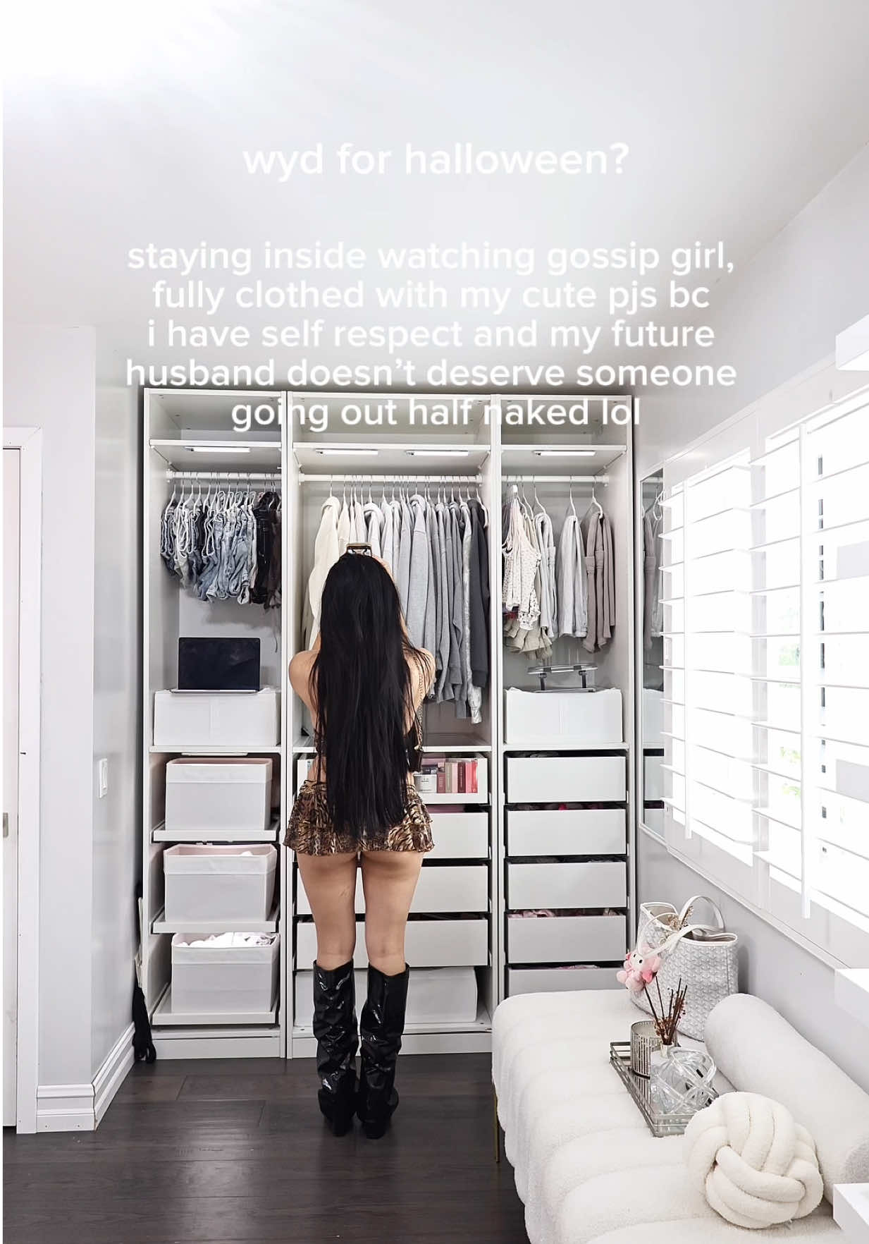 why is this even a hot take #halloweekend #fypシ #halloween #futurehusband #trending LMAO honestly this outfit is my least revealing outfit of them all😭😭 