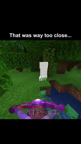 That was too close 🥺 #Minecraft #minecraftmemes #creeper #luck 