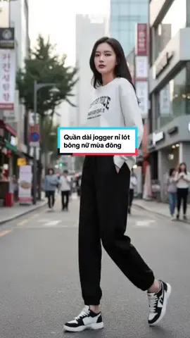 Quần dài jogger nỉ lót bông nữ mùa đông. Thời trang nữ #quandaijoggernibongnumuadong #thoitrangnu #xuhuong #viral 