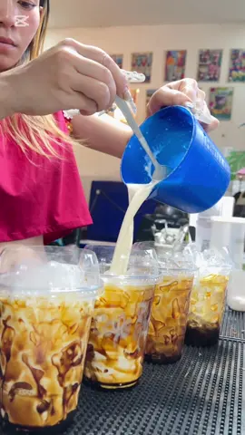 เมนูนมสดเฉาก๊วย😋#cafeຊື່ນໃຈ #กินกับtiktok #ครังเครื่องดื่ม #เทรนวันนี้ 