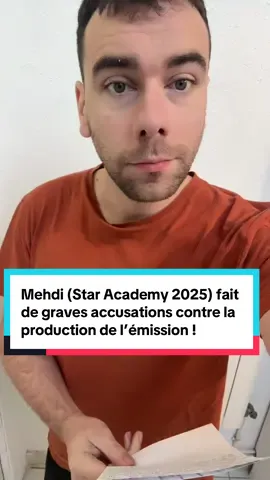 Mehdi (Star Academy 2025) fait de graves accusations contre la production de l’émission !  #staracademy #staracademy2025 #mehdistaracademy #telerealite #starac 