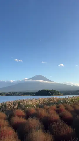 Mount Fuji decided to say hi at the last minute!! 🥹 It had been raining all week, and the day we arrived, the sky cleared up!! So beautiful 🗻 #mountfuji 