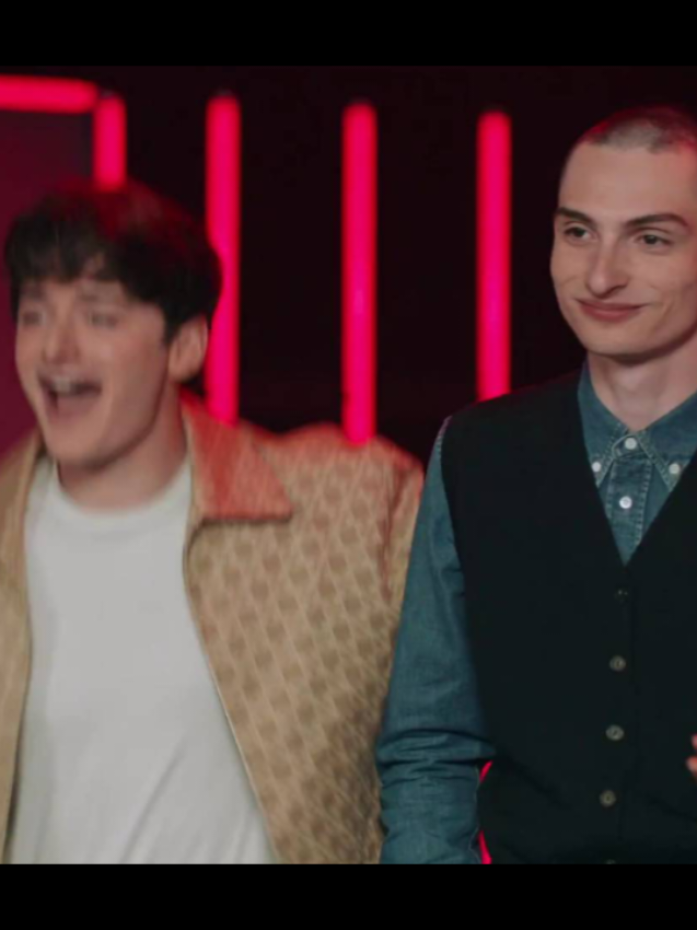 I love how Finn smiles more when Noah acts happy… He really adores Noah.💕💕 I'm looking forward to seeing them in Japan💛💙  #strangerthings5 #finnwolfhard #noahschnapp #byler  @Stranger Things 