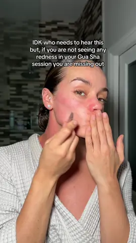 Traditional Gua Sha isn’t just about softly gliding a tool over the skin it’s a deeply therapeutic practice that works to get things moving beneath the surface. It helps to stimulate circulation, release stagnation, and free up the connective tissue and fascia that can hold so much tension in the face. When you see that gentle redness appear, it’s actually a beautiful sign that fresh blood and oxygen are coming to the surface awakening the skin, feeding it, and helping it naturally detoxify and renew. This activation encourages cell turnover, lymphatic flow, and repair, leaving the skin visibly brighter, lifted, and more alive. For me, Gua Sha is about bringing flow back restoring movement, vitality, and that radiant energy that makes the skin truly glow from within.  #guasha #skincare 