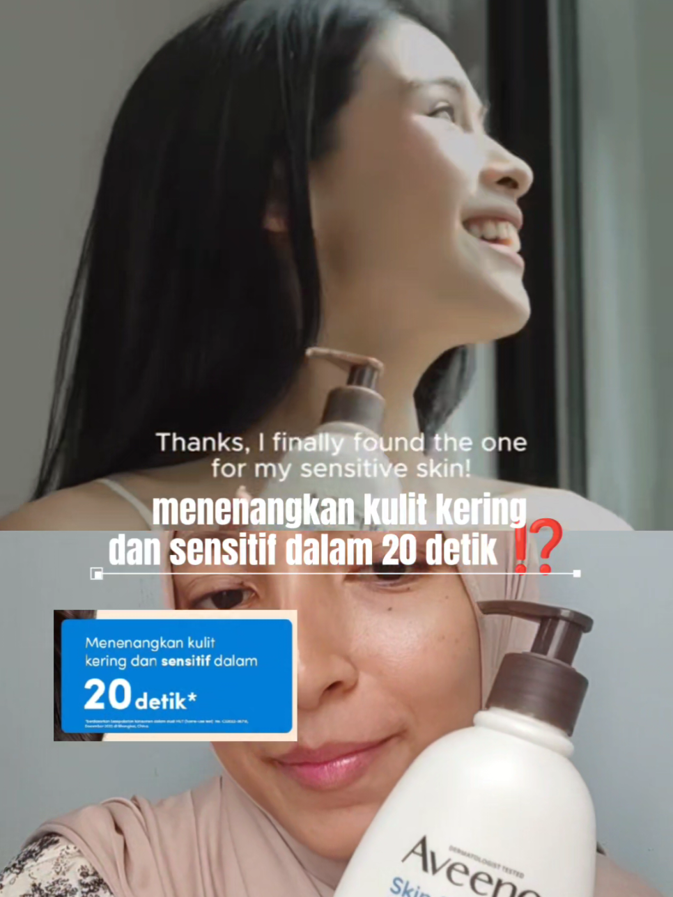 kadang kulit cuma butuh “tenang” ✨ Aveeno Skin Relief Moisturizing Lotion beneran kasih efek adem cuma dalam 20 detik! Triple Oat Complex-nya bantu perbaiki skin barrier & jaga kelembapan sampai 72 jam💧 #Aveeno #AveenoIndonesia  #KulitSensitif #KulitKering  #TripleOatComplex 