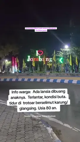 Kisah pilu seorang kakek berusia 80 tahun asal Jombang, Jawa Timur, viral setelah diketahui hidup terlantar di pinggir jalan. Dalam kondisi tunanetra, sang kakek tidur di atas karung yang dijadikan alas dan selimut, hanya ditemani tongkatnya. Video yang diunggah oleh Arief Camra, pemilik Yayasan Griya Lansia Malang, memperlihatkan kondisi mengenaskan kakek tersebut yang disebut-sebut diusir oleh keluarganya sendiri. Arief Camra kemudian mengevakuasi sang kakek ke Malang untuk dirawat bersama lansia lainnya di Griya Lansia. Kini, kakek itu tampak lebih layak dan terawat, mengenakan sarung, baju koko, dan peci. Meski begitu, alasan di balik pengusiran sang kakek masih belum diketahui, meninggalkan tanda tanya dan keprihatinan publik atas nasib para lansia yang terlantar.  #KisahHaru #LansiaTerlantar #ViralJombang #Kemanusiaan #GriyaLansiaMalang 
