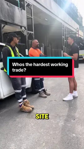 Who’s the hardest working trade in the construction industry? #construction #tradie #hardwork 