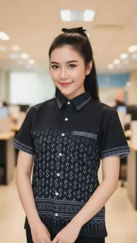 #เสื้อกีฬาคอปกผู้หญิง #เสื้อใส่ทํางาน #เสื้อสีดํา #เสื้อลายไทยสีดํา #เสื้อคอปกลายไทยสีดำ 