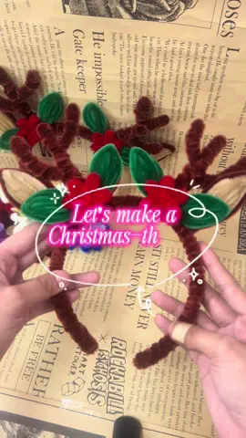 Here’s our Tutorial for Christmas-Themed Headband!🎄🎅🦌 Follow us for more! #fyppppppppppppppppppppppp #trending #foryoupage #christmas #fypシ゚viral 
