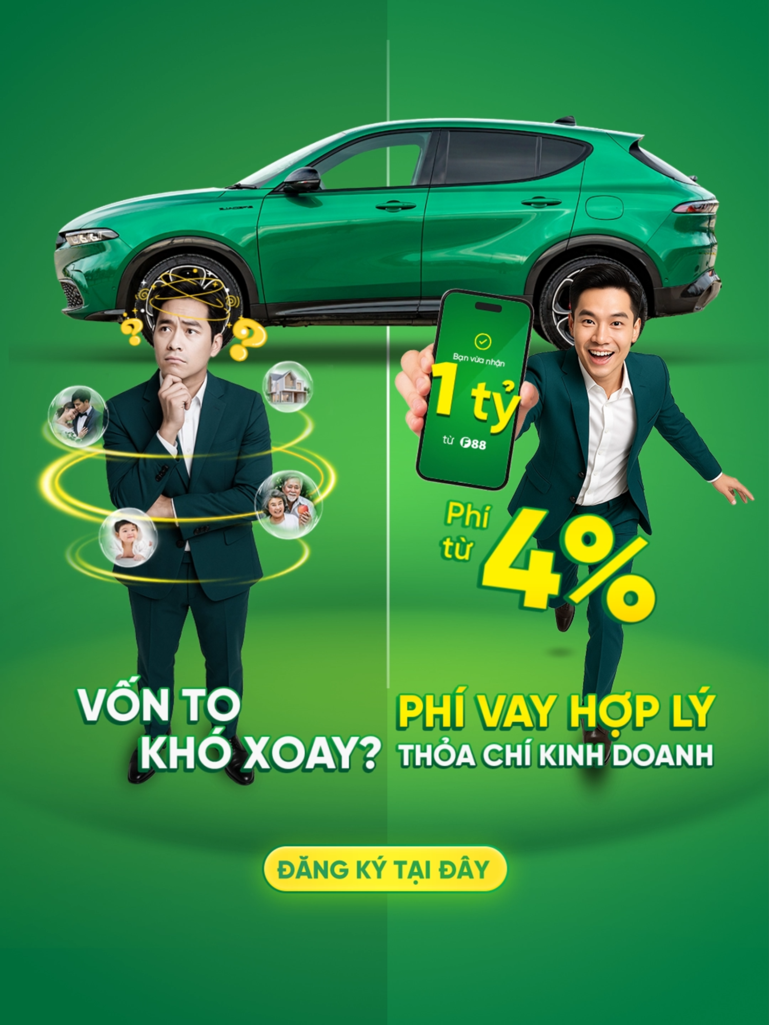 Xe ô tô không chỉ để đi, mà còn là nguồn vốn tiền tỷ! 🚗💨 F88 giúp bạn có ngay đến 1 TỶ để mở rộng kinh doanh, chỉ với đăng ký xe (cavet) ô tô. Tìm hiểu gói vay với chi phí hợp lý, minh bạch tại F88 ngay! #F88taichinhbinhdan #vaynhanh #vaynhanhvayde #camdangkyoto