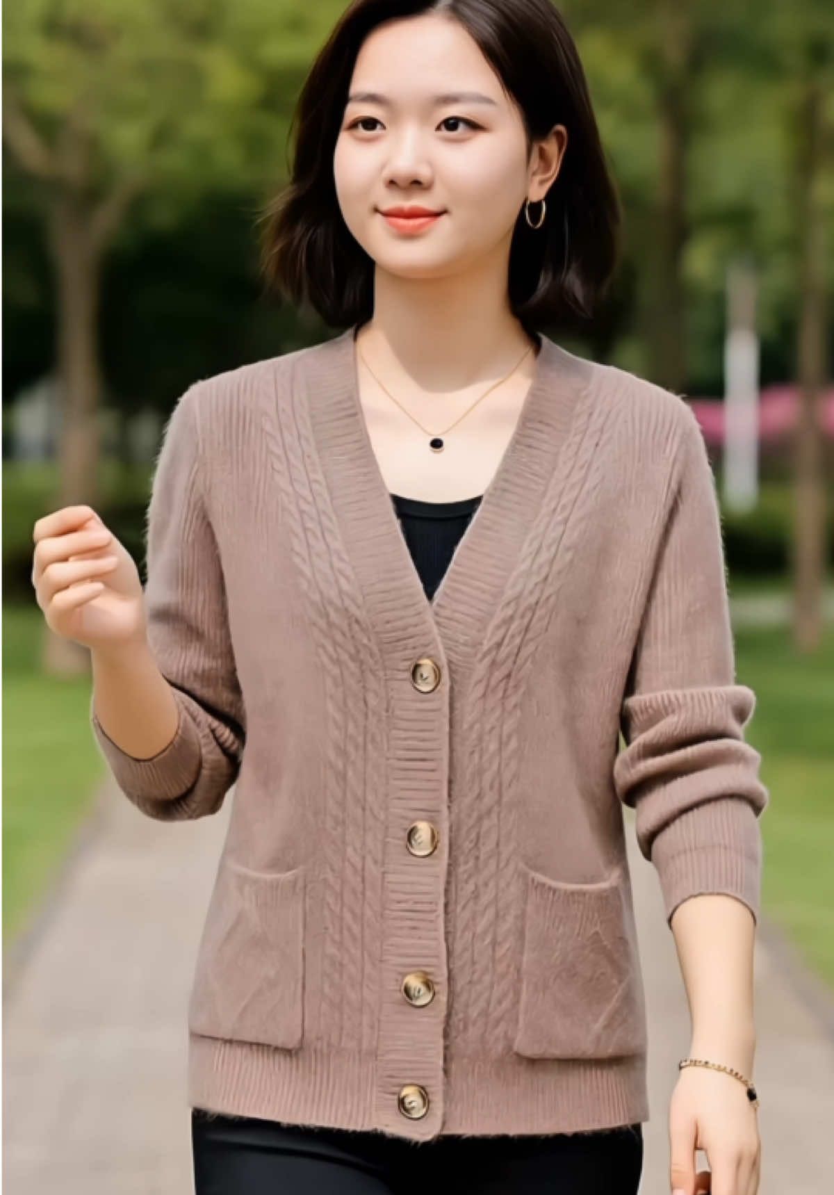 Áo khoác Cardigan nữ trung niên phong cách Hàn Quốc khuy cúc hàng đẹp chất len cao cấp #aocardigan #aokhoacnu #thoitrangtrungnien #aolen #minhnguyet3799 