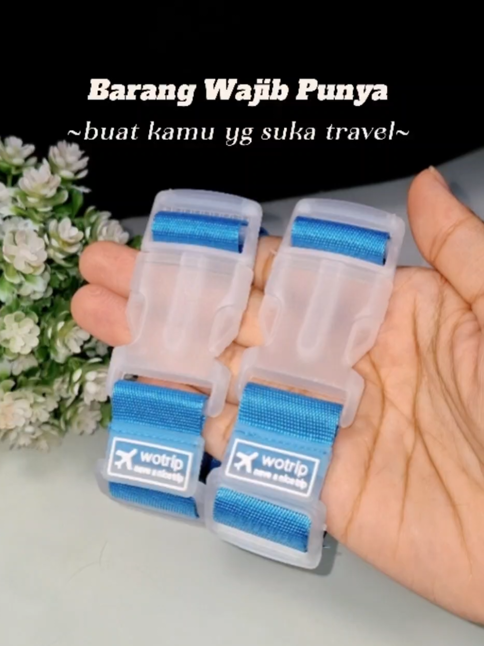 Tali strap ini tuh ngebantu bgtt pas lagi travel, apalagi kalo bawa banyak barang✨ #talistrap #talikoper #taliserbaguna #traveling #gajiansale 