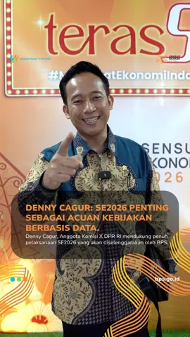 Denny Cagur: SE2026 Penting Sebagai Acuan Kebijakan Berbasis Data Denny Cagur @dennycagur, Anggota Komisi X DPR RI mendukung penuh pelaksanaan Sensus Ekonomi 2026 (SE2026) yang akan diselenggarakan Badan Pusat Statistik (BPS) tahun depan. 