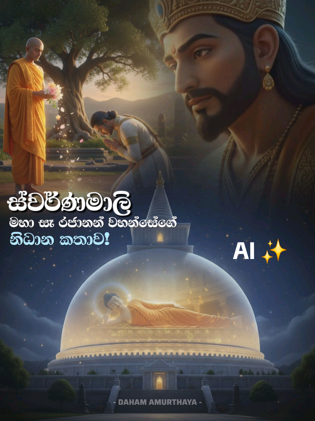 ස්වර්ණමාලි මහා සෑ රජානන් වහන්සේගේ නිධාන කතාව..! • • • By: @Dulen Mihisara  #dahamamurthaya #saddaseela_thero #ruwanwelimahaseya #veo3  #foryoupage 