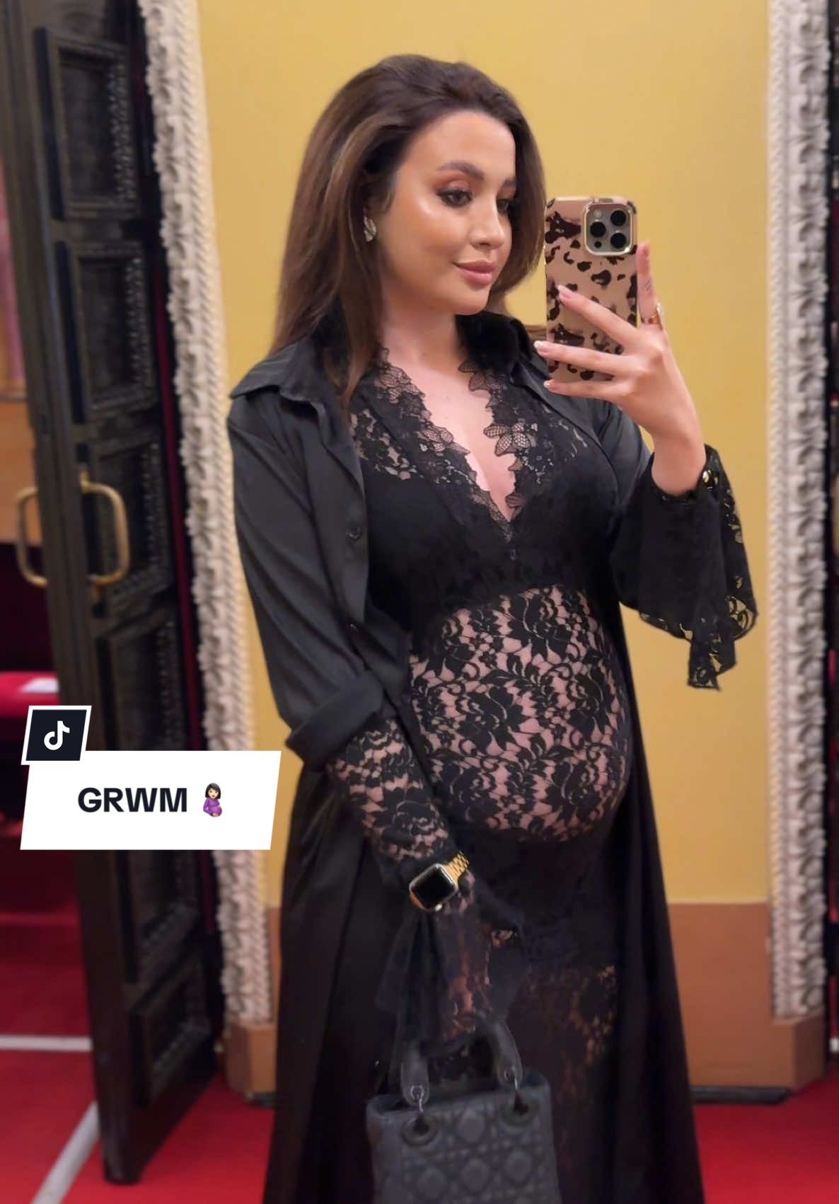 Dresscode: All black 🖤 Miss  Timișoara 2025 👑  #grwm #trend #pregnant #outfit #allblack #inspo #sheryhansusu #sheryhaniorgovan #romania #timisoara #shein #makeup #hair #gravida 