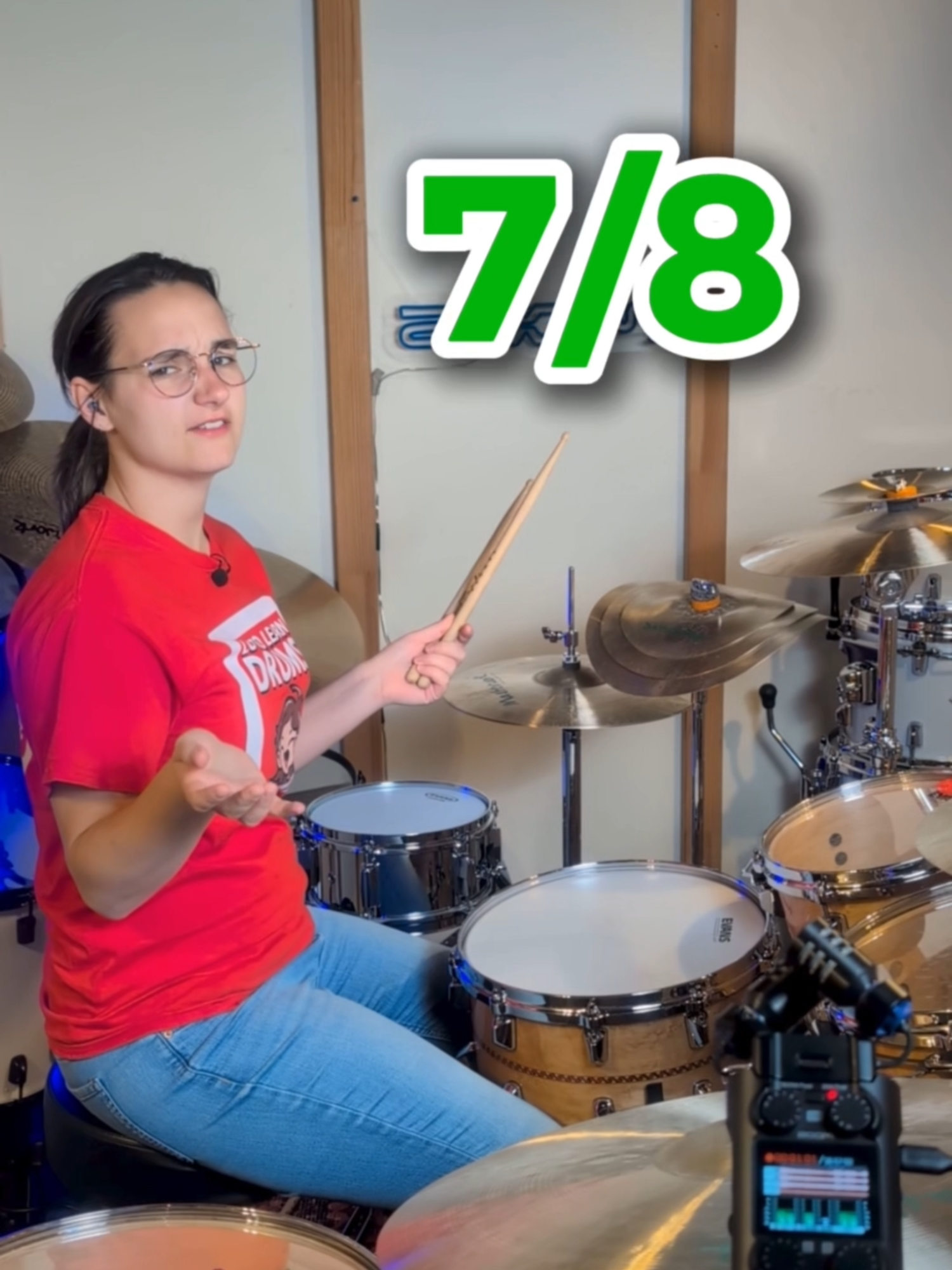 4/4 is overrated 😏. Time to spice things up with a little 7/8 groove action 💥. Want to master odd times? Click the link in my bio to book a Free 1:1 coaching call with one of our expert drum teachers! 🔥#drumlessons #timesignature #drumuniversity #drumsdrumsdrums
