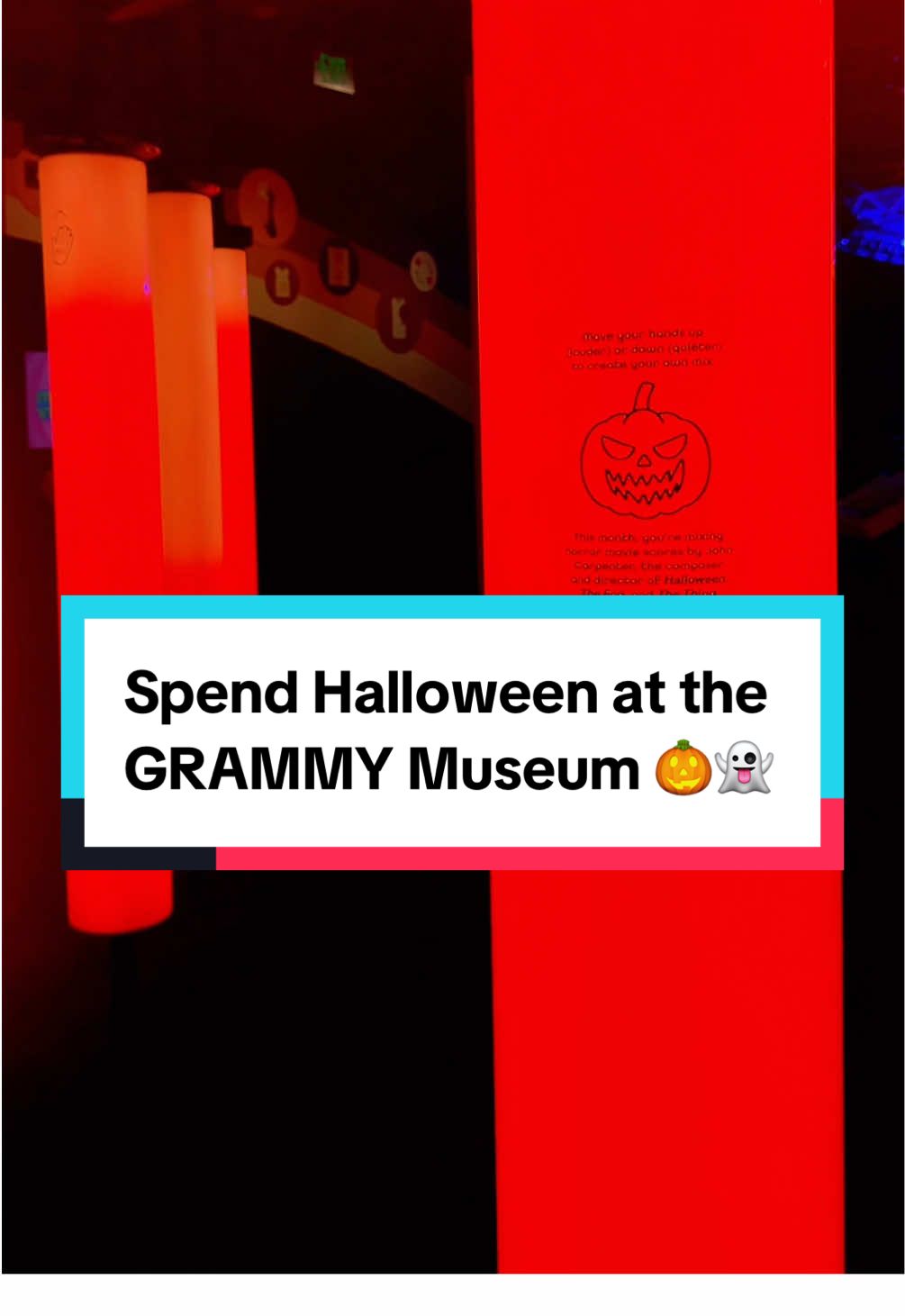 This is #Halloween...at the GRAMMY Museum! 🎃👻🦇🕸 Step into our 'Sonic Playground' exhibit and hear the legendary ‘Halloween’ theme song and other haunting hits, created by filmmaker/composer John Carpenter, in the Electric Forest installation. Get your Museum tickets. Admission is FREE for ages 17 and under. #Fall #Autumn #october 