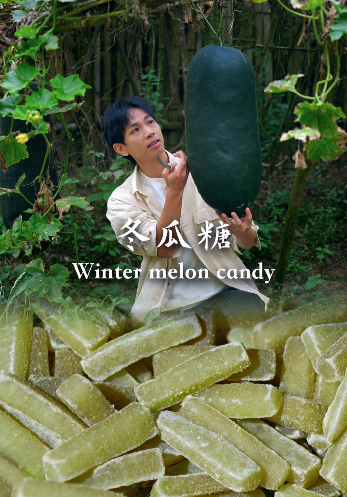 From Garden to Candy: My Rock Sugar Winter Melon FAILS and SUCCESS!#fyp #asmr #cooking #countrylife #foodtiktok 