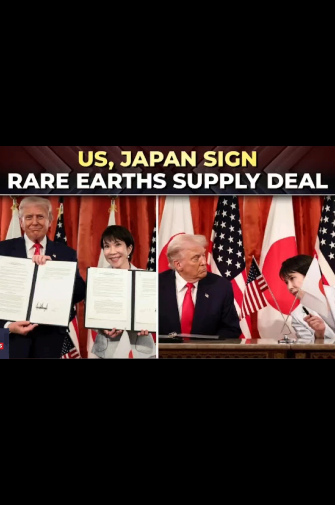 President Donald Trump and Japan’s Sanae Takaichi have unveiled a $550 billion trade and minerals deal that could redefine U.S.-Asia relations. From tariffs to rare-earths, this “golden age” pact signals a strategic pivot toward energy security, supply chain independence, and global influence. But with China watching closely, could this alliance ignite a new economic cold war? #Trump #Japan #Takaichi #TradeDeal #BreakingNews 