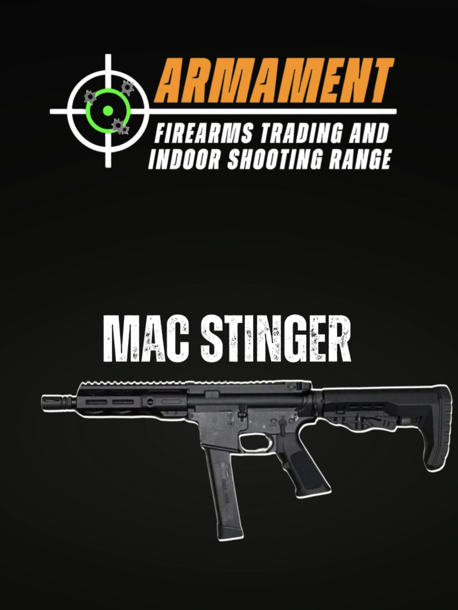 want to shoot PCC Mac stinger  ?  available at armament fa & indoor shooting range  ✅Open for walk-in. ✅Free tutorial and lessons for Beginners. ✅Range Assistance. ✅Free use of all Metal Target. ✅Parking Space.
