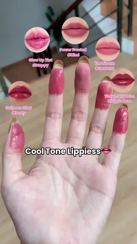 Rekomendasi lippies buat para cool tone, udah coba yang mana aja?😍❤️ #raecca #lippies #swatches #cooltone #undertone 