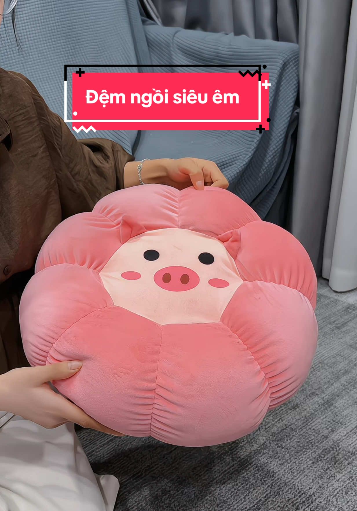 Đệm ngồi bệt thiết kế hình bông hoa, dày dặn cực êm #demngoibet #demngoi #gaubong #demlotghe #demlotmong 