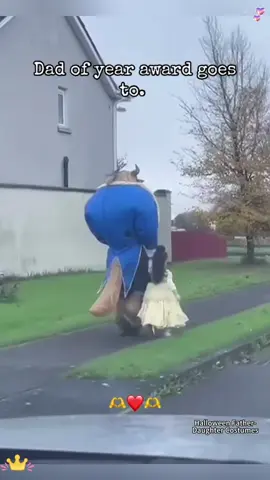 Halloween Father-Daughter Costumes#😂😂😂😂😂 #dadoftheyear #beautyandthebeast