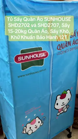 #CapCut Tủ Sấy Quần Áo SUNHOUSE SHD2702 và SHD2707, Sấy 15-20kg Quần Áo, Sấy Khô, Khử Khuẩn Bảo Hành 12T##shopping##aokhoac##tusayquanao#muataitiktokshop