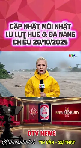 Chiều 28/10: Cập nhật mới nhất lũ lụt tại Huế và Đà nẵng#hue #danang #redruby #lũlụt #xuhuong 
