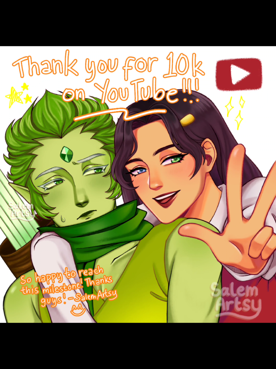 Heya guys! I just wanna say thank you so much for 10k subs on YouTube! I started this account just for funsies and used it more like a diary of the things I love to draw (Genshin, Cookie Run, Anime). I wasn't expecting my Wind Archer Cookie fan art short to go viral! I'll be making more videos very soon 🩷. Thanks, ya'll #crk #crkingdom #cookierun #windarcher #windarchercookie 