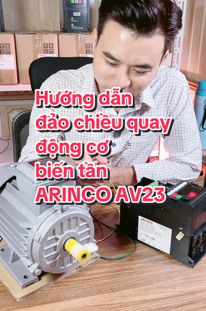 Hướng dẫn đảo chiều quay động cơ biến tần ARINCO AV23 #động #cơ #đảo #inverter #thinhhanh 