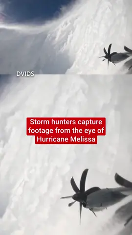 Mesmerising footage from inside Hurricane Melissa was captured by US Air Force Reserve crew on Monday (27 October). #hurricane #melissa #eye #storm
