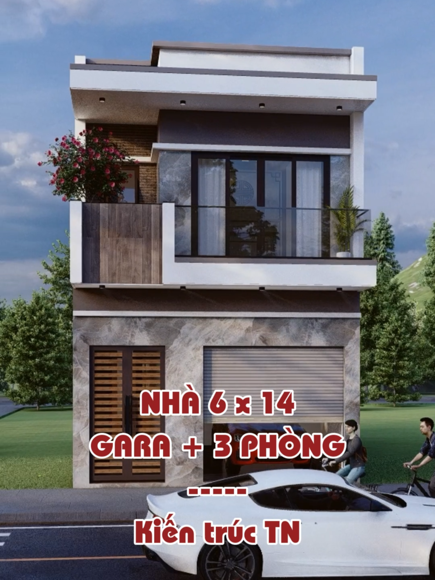 Nhà nhỏ 6x14 đầy đủ gara và 3 phòng ngủ - TNK130