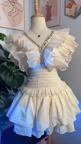 Set áo bèo cổ V đính đá bo eo kèm chân váy ✨#setdoxinh #vayxinh #outfit #baongocstore1 #baongocstore1 