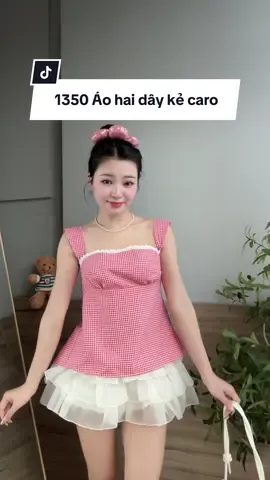 Áo hai dây bản to kẻ caro @hapstu.______vn #reviewquanao #goclamdep #hapstuvn #darlinggingham #aohaiday 