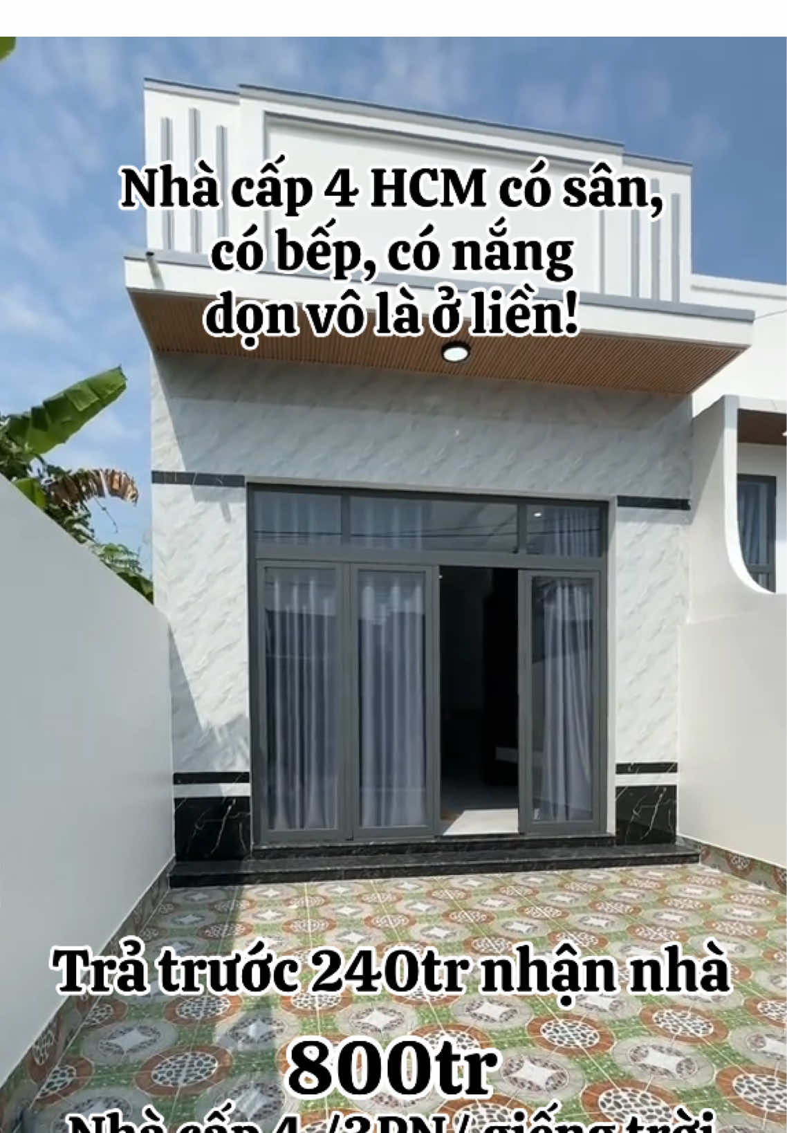 Nhà cấp 4 3PN có ghiếng trời đón ánh sang 800tr#nhadep #nhà #sohongrieng #nhacap4  @Nhà sổ hồng riêng #ĐầuTưBấtĐộngSản