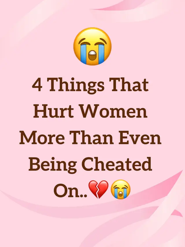 Every woman can forgive a lot, but there are some emotional wounds that cut far deeper than betrayal. Cheating hurts, yes - but some actions leave scars that take years to heal. Here are four things that hurt women more than even being cheated on. 1. Emotional Neglect When a woman feels unseen or unheard, it slowly destroys her from the inside. She stops feeling valued, loved, or appreciated. You can buy her gifts, but if you don't listen to her heart, she'll start to drift away emotionally - long before she walks away physically. 2. Broken Promises Nothing hurts more than a man who makes promises he never intends to keep. Women value words that match actions. When you constantly say one thing and do another, she stops believing in your love not because she wants to, but because you've given her no reason to stay. 3. Disrespect It's not always the shouting or the insults - sometimes it's the small moments of disregard that cut the deepest. Ignoring her opinions, mocking her emotions, or embarrassing her in front of others can crush her spirit more than cheating ever could. 4. Being Taken for Granted The moment she feels like her efforts no longer matter that her presence is being overlooked she begins to shut down. Love fades when it's not appreciated. The woman who once gave you everything starts giving less, not because she stopped loving you, but because she's tired of being the only one who tries. ❤️**In the end**, women don't just want loyalty they want to feel seen, respected, and valued. When you understand this, you'll realize that love isn't about perfection; it's about effort. 👉If you believe in real love, share this post to remind others that emotional respect means more than just being faithful. #relationshipadvice #lovepsychology #womenemotions #datingtips #sportstiktok 