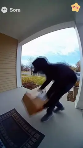 Porch Pirate takes on the cinnamon challenge 😂 #ringdoorbell #funny #porchpiratecaught #caughtoncamera #cinnamon