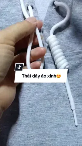 Cách thắt dây áo khoác xinh  #thatday #aokhoac #aokhoacnu #aokhoacnam #hoodie 
