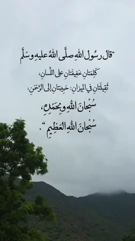 قال رسول الله صلى الله عليه وسلم كلمتان خفيفتان على اللسان ثقيلتان في الميزان حبيبتان إلى الرحمن #سبحان_الله_وبحمده_سبحان_الله_العظيم #اللهم_صل_وسلم_على_نبينا_محمد #اكسبلور #اذكار 