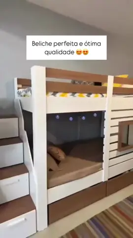 Beliche Infantil/juvenil 2 Gavetões e Escada com 4 Nichos Star Plus Casatema  #beliche #crianca #cama #juvenil