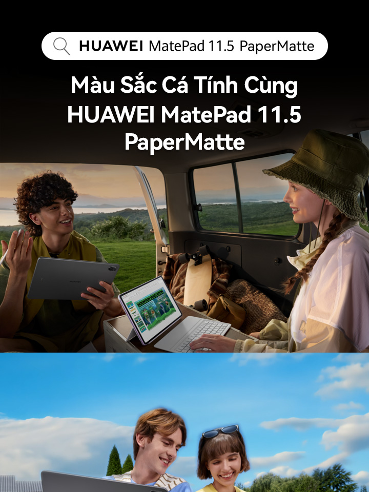 Một thiết kế, hai sắc thái 🎨 🖤 Xám Không Gian – chuẩn phong cách tối giản 💜 Tím – điểm nhấn mềm mại và khác biệt HUAWEI MatePad 11.5 PaperMatte – Màn Hình PaperMatte Thoải Mái Cho Mắt #HUAWEIMatePad #MáyTínhBảng