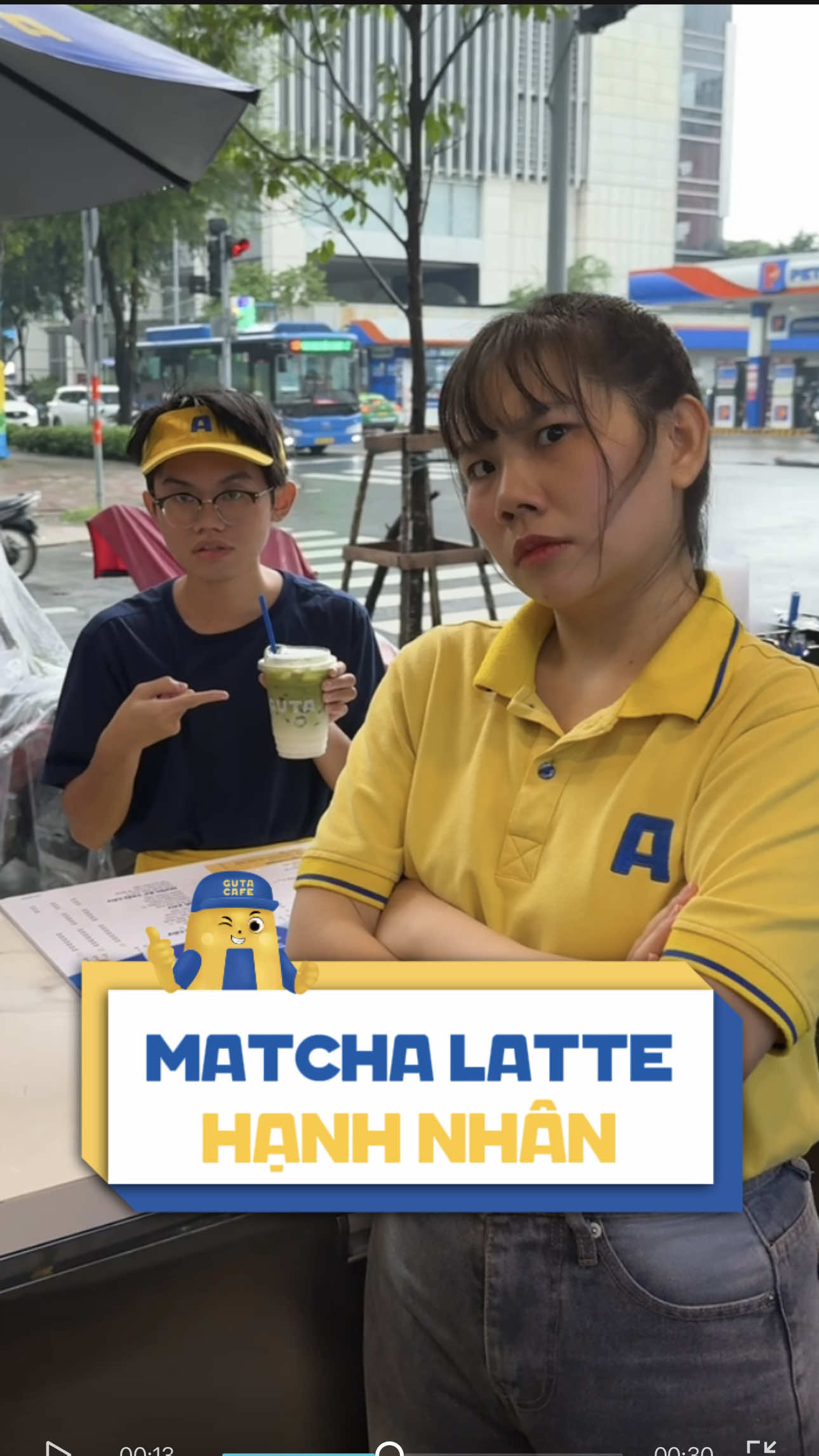 Matcha Latte Hạnh Nhân không hạnh nhân??? #j4f #gutavuive #gutavietnam #gutacafe #tuidilamne 