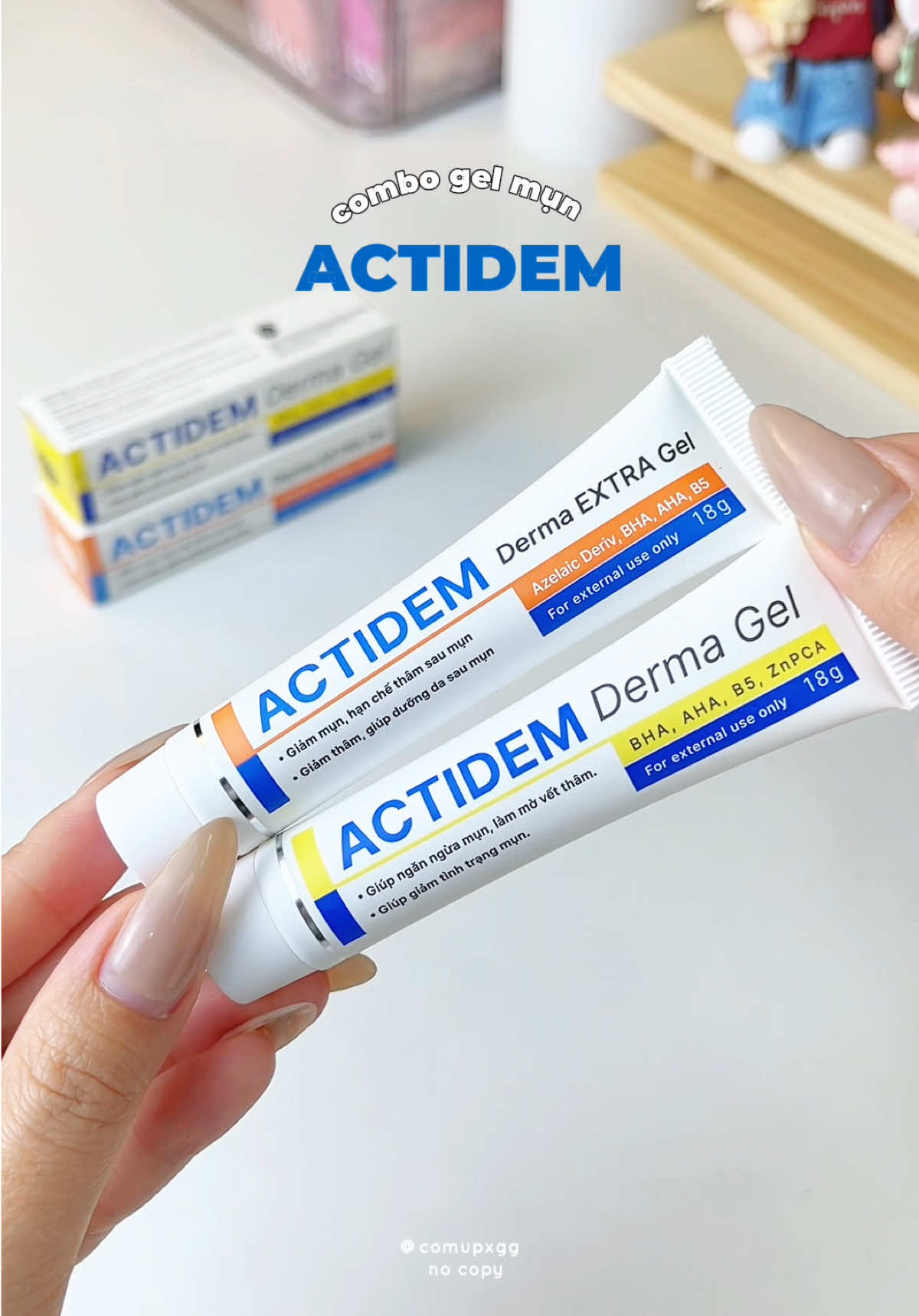 Em gel chấm mụn chân ái của tui 🫶🏻 #actidem #trimun #chammun #skincare #thaothichriviu 