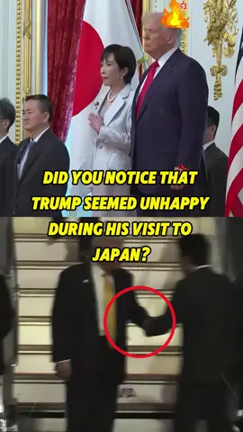 Did you notice that Trump seemed unhappy during his visit to Japan?#fyp #foryoupage #tiktok #celebrity #trump 