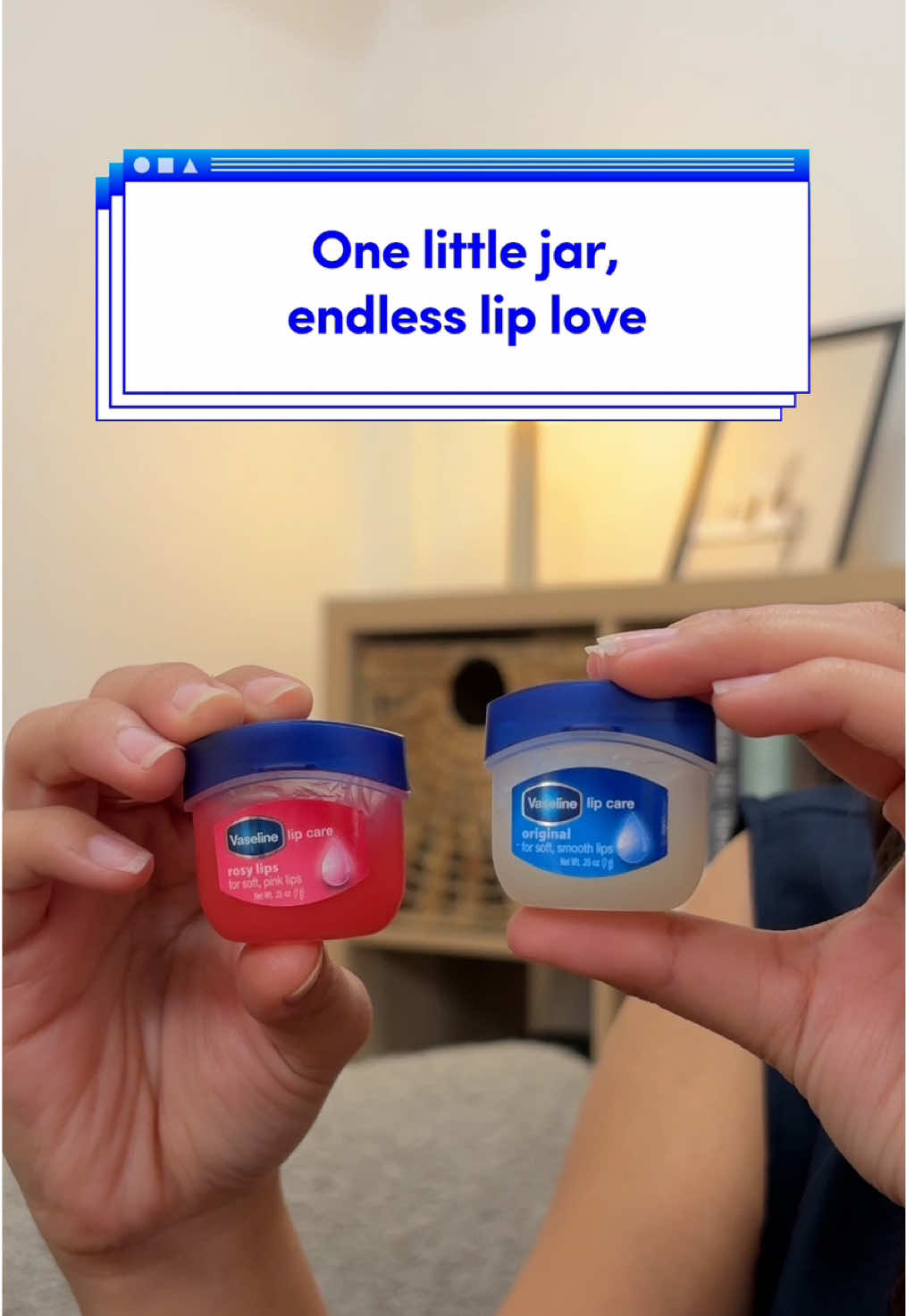Tiny but mighty 💕 Vaseline Lip Care Rosy for a hint of pink, Original for all-day moisture. Which one’s your go-to? #vaseline #vaselineindonesia #vaselineid #lipproduct #lipcare 