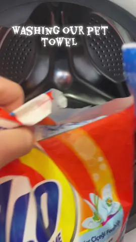 Washing our pet towel #tide #vanish #powder #towel #laundry @LaundryLover1600 